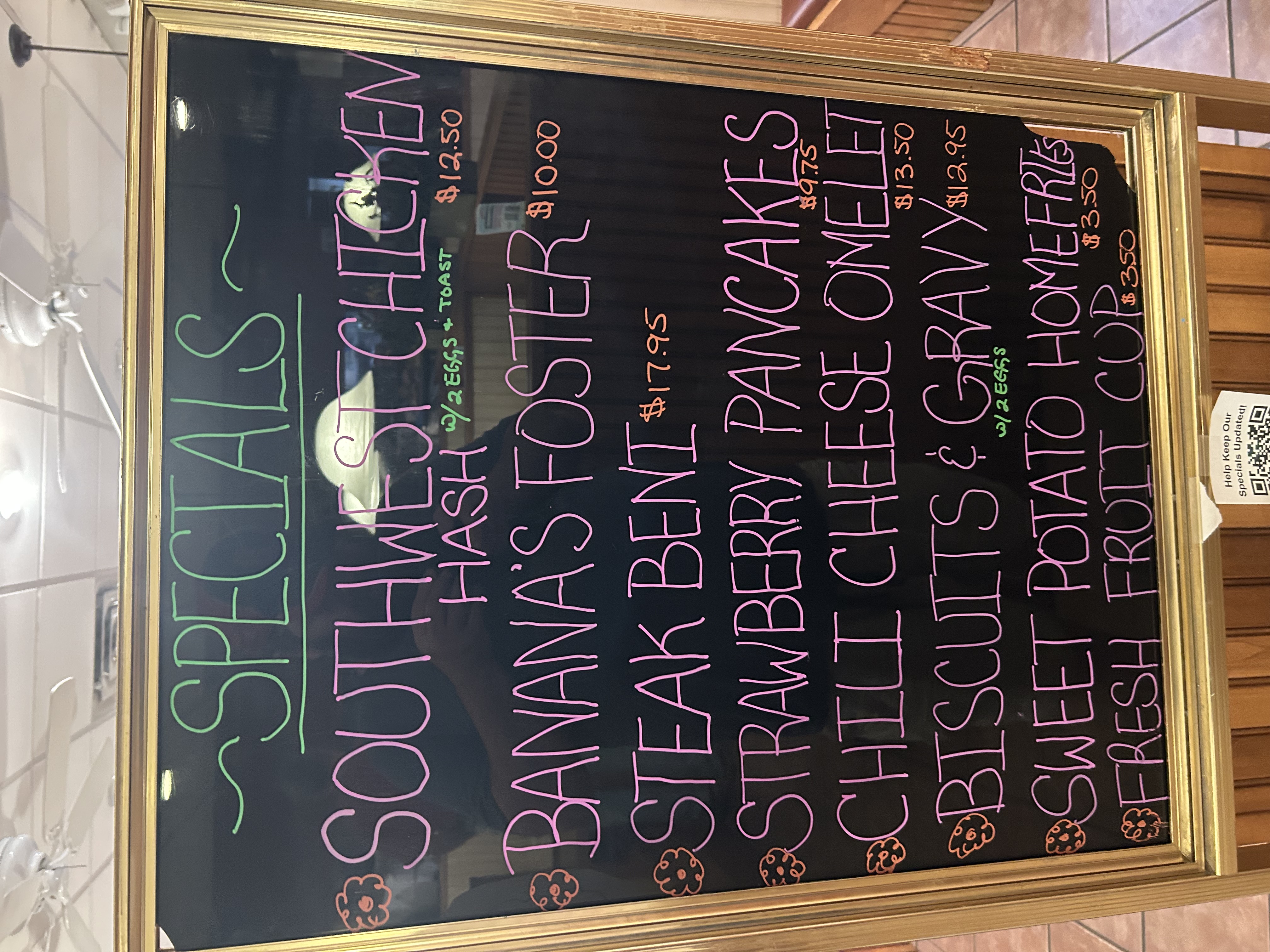 Today's specials board at The Copperline Eatery, photographed Saturday, September 12